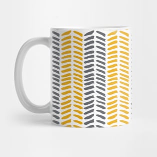 Ochre & Charcoal Herringbone Mug